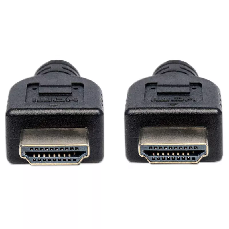 Cabo HDMI Manhattan 4K@60Hz com Ethernet - certificado CL3, 5 m, adequado para instalação em parede, para todas as aplicações 4K e 1080p/HD – atualize agora ou fique preparado para requisitos futuros, ficha macho para ficha macho, preto, Ultra HD 4K x 2K, garantia vitalícia, Premium High Speed