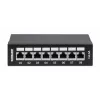 Intellinet Patch Panel, Cat6a, FTP, 8 Portas, Secretária, Blindado, Blocos LSA de Entrada Superior a 90°, Preto