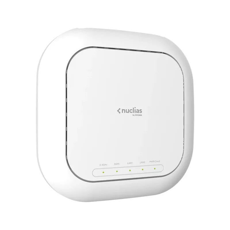 D-Link Wireless AC1900 Wave2 Nuclias Ponto de acesso, 2,4 GHz, 5 GHz, 1900 Mbit/s, SSID, WPA, WPA-Enterprise, WPA-PSK, WPA2-Enterprise, WPA2-PSK, WPA3, WPA3-PSK, 10,100,1000 Mbit/s