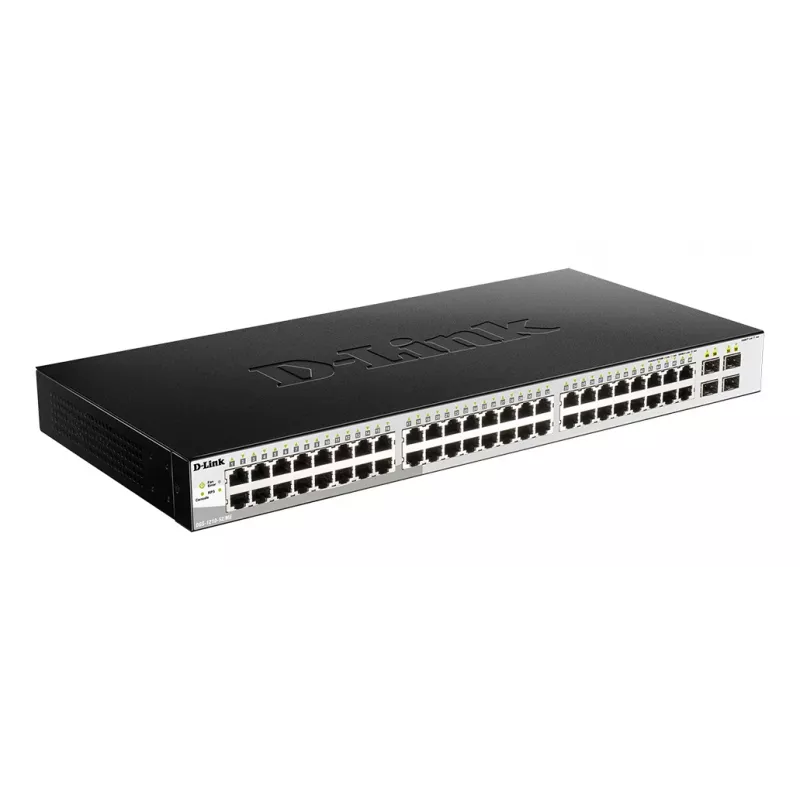 D-Link DGS-1210-52/ME Managed L2 Gigabit Ethernet (10/100/1000) 1U preto