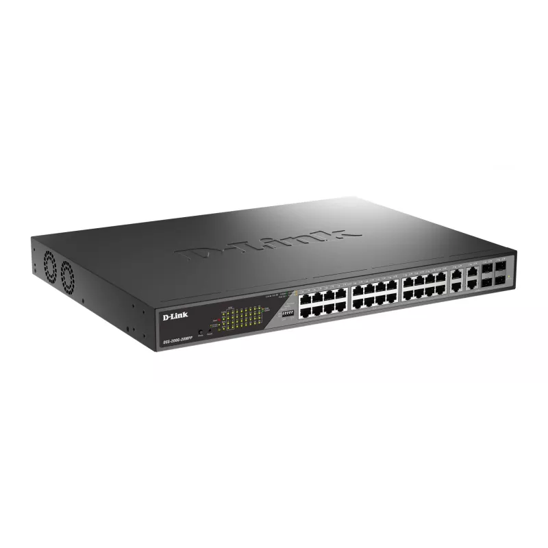 D-Link DSS-200G-28MPP Switch de rede Managed L2 Gigabit Ethernet (10/100/1000) Power over Ethernet (PoE) 1U cinzento