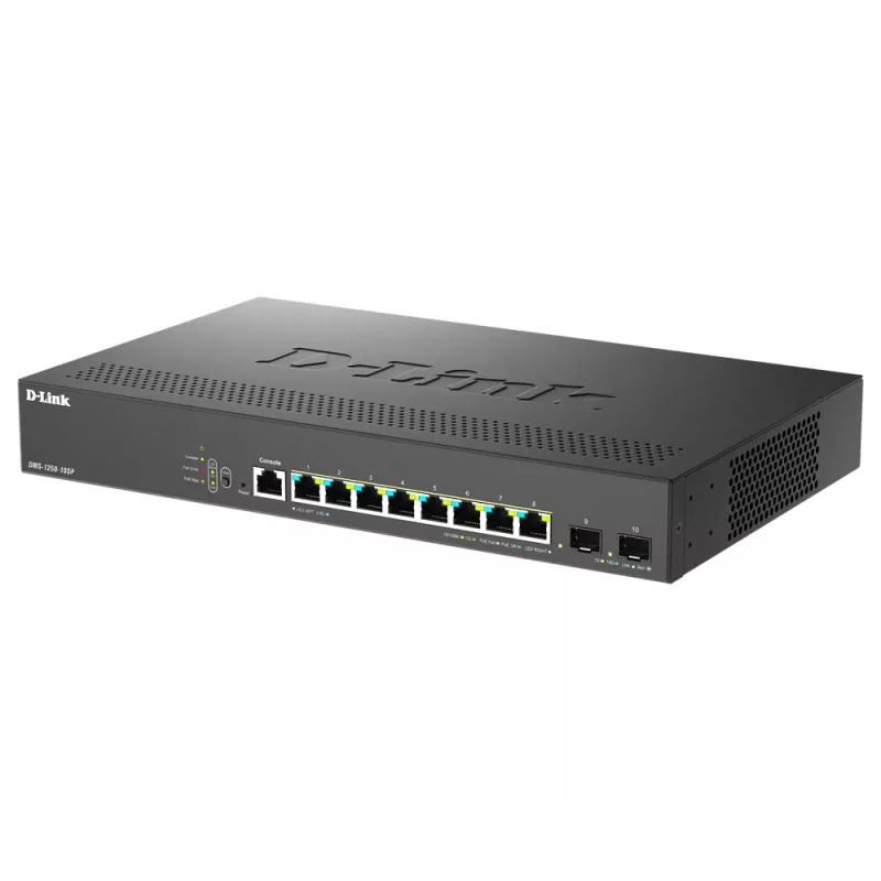 D-Link DMS-1250-10SP/E Switch de rede Managed 2.5G Ethernet (100/1000/2500) Power over Ethernet (PoE) preto