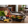 Ariete 1911 Toast & Grill fino - Placa elétrica antiaderente para torradas e sanduíches - placa canelada - 1000 Watt - prateado
