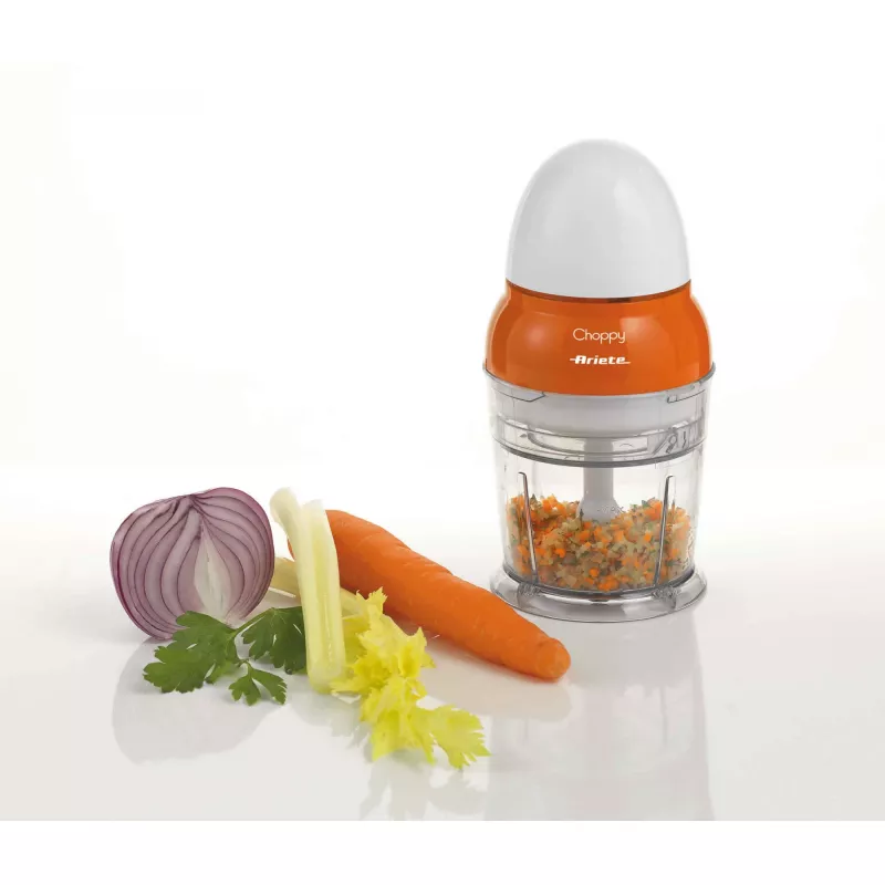 Ariete Choppy, 0,25 L, 4,22 kg, laranja, branco, aço inoxidável, 100 mm, 100 mm