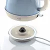 Ariete 2869 Chaleira Vintage, aço inoxidável, 1,7 L, desligamento automático, 2000 W, para água, chá e infusões de ervas, azul-pastel