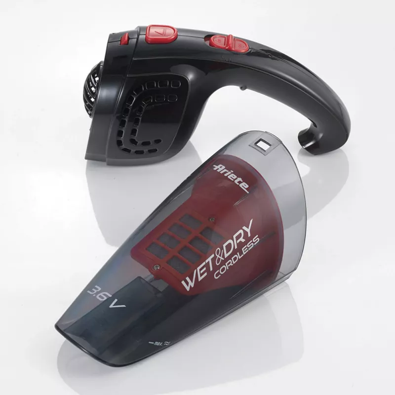 Ariete Wet & Dry cordless, aspirador de água e pó, filtragem, colchão, espelho, degraus, estofos, mecânico, 2 ano(s), sem saco