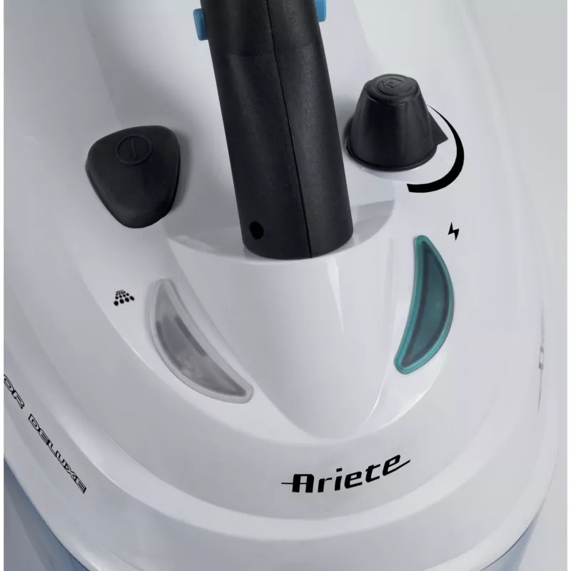 Ariete 4147 XSteam no stop - Limpador a vapor multiusos com função de arrasto - pronto a vaporizar em 4 minutos - elimina 99,9 % dos germes e bactérias - conjunto de acessórios incluído