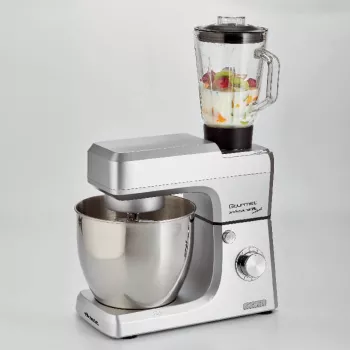 Ariete 1598 Gourmet Professional 7L Metal - Robot de cozinha planetário com liquidificadora - taça de aço inoxidável - 7 L - jarro de vidro - 1200 Watt - 6 velocidades
