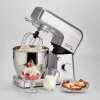 Ariete 1598 Gourmet Professional 7L Metal - Robot de cozinha planetário com liquidificadora - taça de aço inoxidável - 7 L - jarro de vidro - 1200 Watt - 6 velocidades