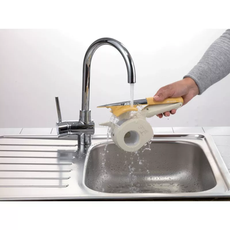 Ariete 457 Gratì Waterproof – Ralador elétrico à prova de água – Sem fios – Lavável sob água corrente – 2 rolos de aço inoxidável – branco e amarelo
