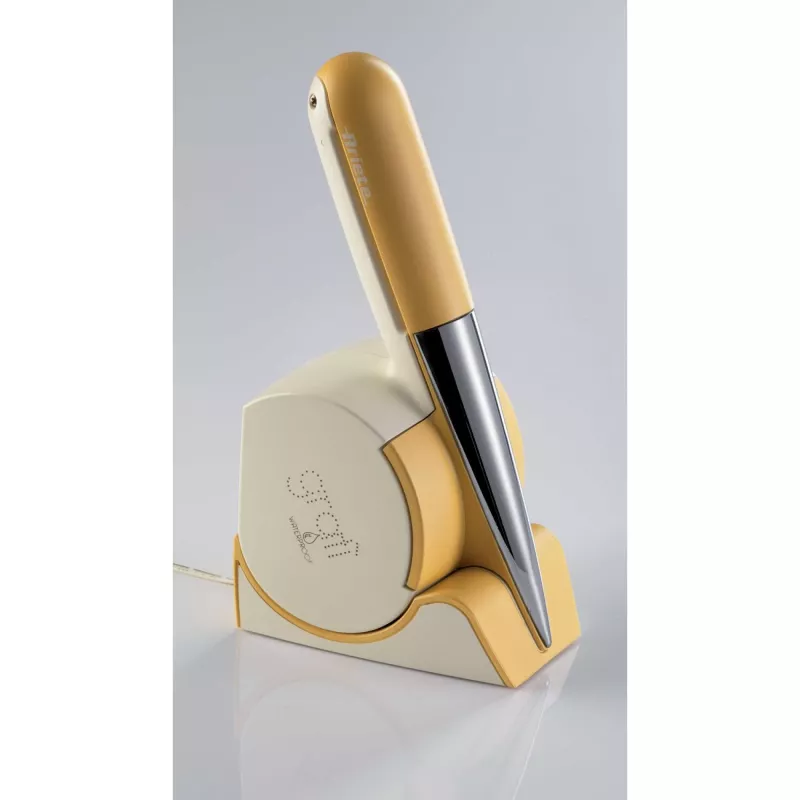 Ariete 457 Gratì Waterproof – Ralador elétrico à prova de água – Sem fios – Lavável sob água corrente – 2 rolos de aço inoxidável – branco e amarelo