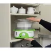 Ariete 911 Healthy Steam - Vaporizador elétrico - 3 cestos - recipiente para arroz - temporizador 60 min. - 800 Watt - 9 litros - branco e verde