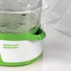 Ariete 911 Healthy Steam - Vaporizador elétrico - 3 cestos - recipiente para arroz - temporizador 60 min. - 800 Watt - 9 litros - branco e verde