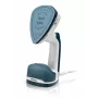 Ariete 6246 Duetto Ferro de engomar para roupa - Vaporizador vertical e ferro de engomar com base de cerâmica antiaderente - 1000 Watt - branco e azul