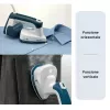 Ariete 6246 Duetto Ferro de engomar para roupa - Vaporizador vertical e ferro de engomar com base de cerâmica antiaderente - 1000 Watt - branco e azul