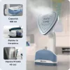 Ariete 6246 Duetto Ferro de engomar para roupa - Vaporizador vertical e ferro de engomar com base de cerâmica antiaderente - 1000 Watt - branco e azul