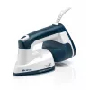 Ariete 6246 Duetto Ferro de engomar para roupa - Vaporizador vertical e ferro de engomar com base de cerâmica antiaderente - 1000 Watt - branco e azul