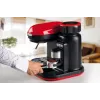 Ariete 1318 Moderna Máquina de café expresso com moinho de café integrado, para grãos de café e café moído, espumador de leite Cappuccinatore, filtro para 1 e 2 chávenas, 1080 W, 800 ml, vermelho