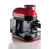 Ariete 1318 Moderna Máquina de café expresso com moinho de café integrado, para grãos de café e café moído, espumador de leite Cappuccinatore, filtro para 1 e 2 chávenas, 1080 W, 800 ml, vermelho