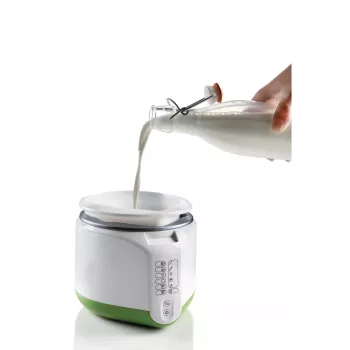 Ariete 615 B-Cheese Máquina para queijo e iogurte, 6 programas predefinidos, cesto antiaderente removível, adequada para veganos e pessoas com intolerâncias alimentares, livro de receitas abrangente, 500 W, branco/verde