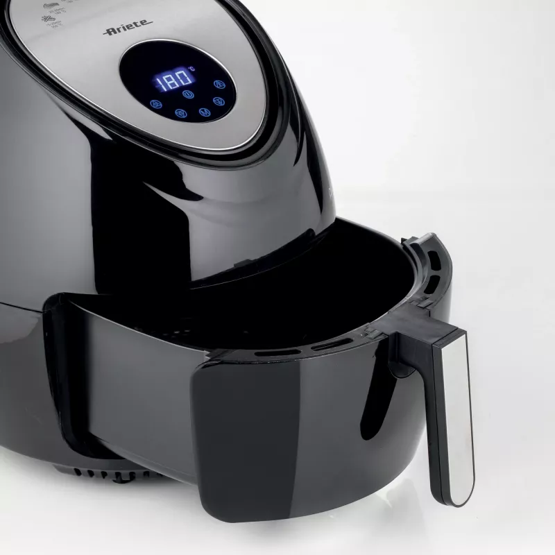 Ariete 4618 Airy Fryer XXL - Fritadeira de ar quente - Fritar 2,5 kg de batatas fritas - 7 litros - Cozinhar sem óleo e gordura - 1800 Watt - preto