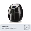 Ariete 4618 Airy Fryer XXL - Fritadeira de ar quente - Fritar 2,5 kg de batatas fritas - 7 litros - Cozinhar sem óleo e gordura - 1800 Watt - preto