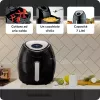 Ariete 4618 Airy Fryer XXL - Fritadeira de ar quente - Fritar 2,5 kg de batatas fritas - 7 litros - Cozinhar sem óleo e gordura - 1800 Watt - preto