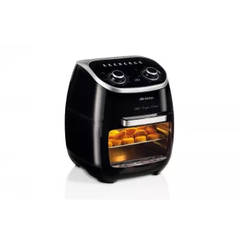 Ariete 4619 Airy Fryer Forno – Fritadeira de ar quente e forno elétrico com espeto rotativo – Cesto rotativo – Desidratador – 2000 Watt – 11 litros – aço