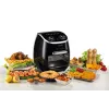 Ariete 4619 Airy Fryer Forno – Fritadeira de ar quente e forno elétrico com espeto rotativo – Cesto rotativo – Desidratador – 2000 Watt – 11 litros – aço