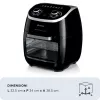 Ariete 4619 Airy Fryer Forno – Fritadeira de ar quente e forno elétrico com espeto rotativo – Cesto rotativo – Desidratador – 2000 Watt – 11 litros – aço