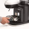 Ariete 1318 Moderna Máquina de café expresso com moinho de café integrado, para grãos de café e café moído, bico espumador de leite para cappuccino, filtro para 1 e 2 chávenas, 1080 W, 800 cc, branco