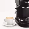 Ariete 1318 Moderna Máquina de café expresso com moinho de café integrado, para grãos de café e café moído, espumador de leite para cappuccino, filtro para 1 e 2 chávenas, 1080 W, 800 ml, preto