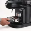 Ariete 1318 Moderna Máquina de café expresso com moinho de café integrado, para grãos de café e café moído, espumador de leite para cappuccino, filtro para 1 e 2 chávenas, 1080 W, 800 ml, preto