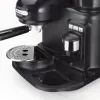 Ariete 1318 Moderna Máquina de café expresso com moinho de café integrado, para grãos de café e café moído, espumador de leite para cappuccino, filtro para 1 e 2 chávenas, 1080 W, 800 ml, preto