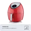 Ariete 4618 Airy Fryer XXL - Fritadeira de ar quente - Fritar 2,5 kg de batatas fritas - 7 litros - Cozinhar sem óleo e gordura - 1800 Watt - vermelho