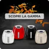 Ariete 4618 Airy Fryer XXL - Fritadeira de ar quente - Fritar 2,5 kg de batatas fritas - 7 litros - Cozinhar sem óleo e gordura - 1800 Watt - vermelho