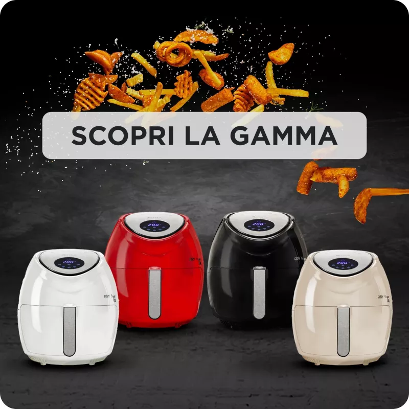Ariete 4618 Airy Fryer XXL - Fritadeira de ar quente - Fritar 2,5 kg de batatas fritas - 7 litros - Cozinhar sem óleo e gordura - 1800 Watt - vermelho