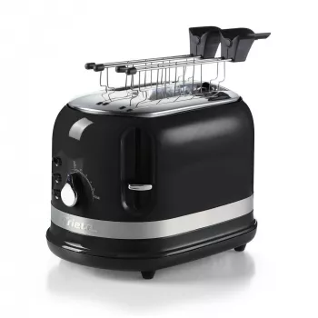 Ariete 149 Torradeira Modern branca com pinça para 2 fatias de pão, sandes ou tosta - 6 níveis de tostagem - descongelação - linha Modern - preto