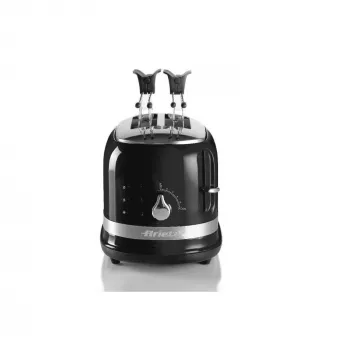 Ariete 149 Torradeira Modern branca com pinça para 2 fatias de pão, sandes ou tosta - 6 níveis de tostagem - descongelação - linha Modern - preto