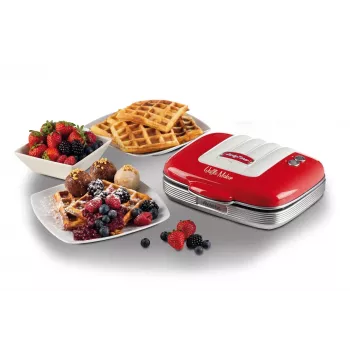 Ariete 1973 Máquina de waffles, 700 W, placas antiaderentes, vermelho, vermelho, 700 W, 700 W, 700 W, 210 mm, 250 mm