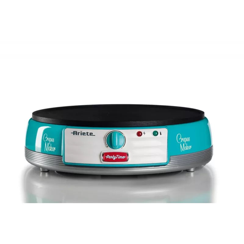 Ariete Maker Placa elétrica para crepes, 1000 W, antiaderente, azul