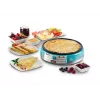 Ariete Maker Placa elétrica para crepes, 1000 W, antiaderente, azul