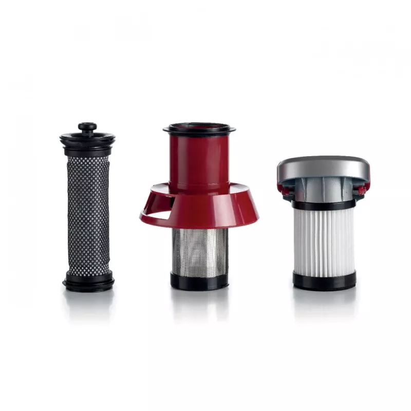 Ariete 2757 22V Lithium – Vassoura elétrica sem fios – 3 níveis de filtragem – bateria de iões de lítio 2200 mAh – conjunto de acessórios incluído – vermelho