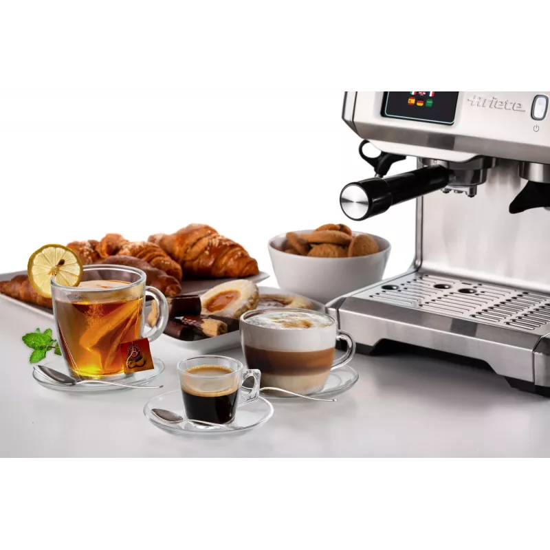 Ariete Máquina de café expresso 1312, Máquina de café expresso, 2 L, grãos de café, moinho integrado, 1600 W, prateado