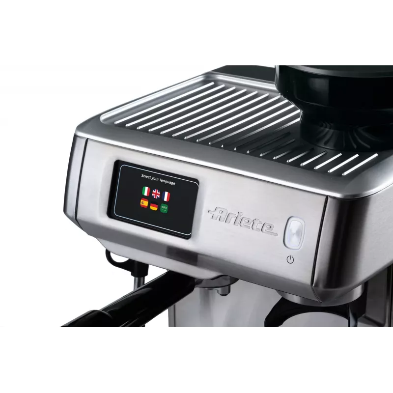 Ariete Máquina de café expresso 1312, Máquina de café expresso, 2 L, grãos de café, moinho integrado, 1600 W, prateado
