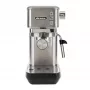 Ariete 1380 Metal Máquina de café, adequada para café moído e pastilhas ESE, 1300 W, capacidade do depósito 1,1 l, pressão de 15 bar, filtro para ½ chávena, Cappuccinatore, prateado