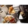 Ariete 1380 Metal Máquina de café, adequada para café moído e pastilhas ESE, 1300 W, capacidade do depósito 1,1 l, pressão de 15 bar, filtro para ½ chávena, Cappuccinatore, prateado