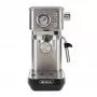 Ariete 1381 Máquina de café com manómetro, adequada para café moído e pastilhas ESE, 1300 W, capacidade 1,1 l, pressão de 15 bar, filtro para ½ chávena, bico para cappuccino, prateado