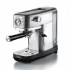Ariete 1381 Máquina de café com manómetro, adequada para café moído e pastilhas ESE, 1300 W, capacidade 1,1 l, pressão de 15 bar, filtro para ½ chávena, bico para cappuccino, prateado