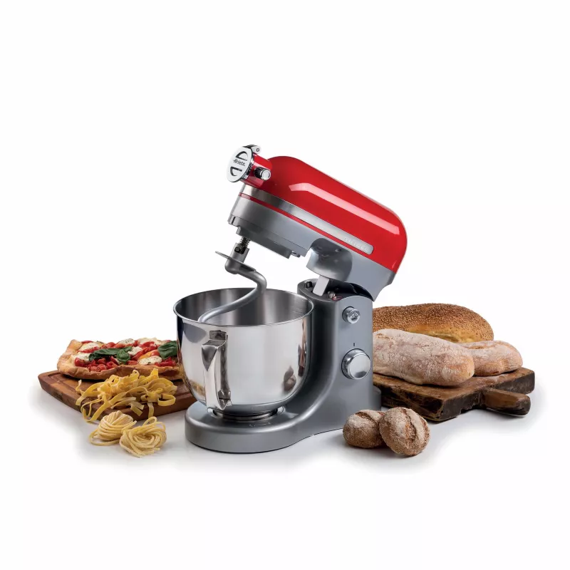 Ariete Moderna Vermelho Robot de cozinha, batedeira, vermelho, bater, amassar, misturar, 5,5 l, botão rotativo, alumínio